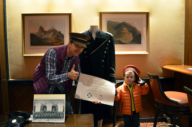 Catalin Moise and his son having fun at the archives exhibition!