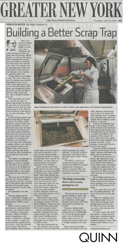 The Wall Street Journal (Print) - ORCA Kitchen Composter - 04.22.14.jpg