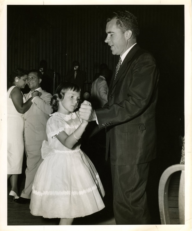 President Nixon and daughter at the Starlight Roof