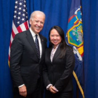 Vice President Joe Biden with Kin Han, Director of Diplomatic Sales, at the Waldorf Astoria Hotel, 2012