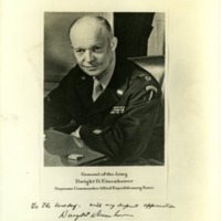 Thank you photograph from General Dwight D. Eisenhower, 1945