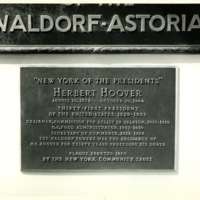 President Herbert Hoover memorial plaque