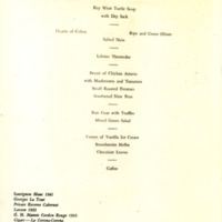Souvenir menu for the dinner held for General Dwight D. Eisenhower, 1945