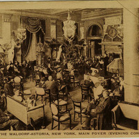 Postcard: Main Foyer-Evening Concert, 1918
